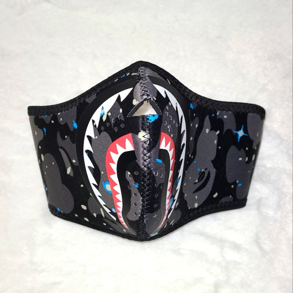BAPE Camo Shark Face Mask